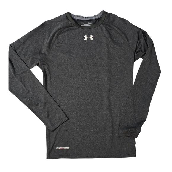 Under Armour Heatgear Compression Long Sleeve Gray Activewear Top Men’s Size L - Picture 1 of 7